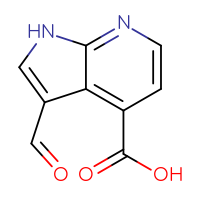 Chemical structure of 3-formyl-1H-pyrrolo[2,3-b]pyridine-4-carboxylic acid - CSSB00009883619