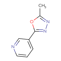 Chemical structure of 3-(5-methyl-1,3,4-oxadiazol-2-yl)pyridine - CSSB00000018777