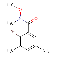 Chemical structure of 2-bromo-N-methoxy-N,3,5-trimethylbenzamide - CSSB01992563530
