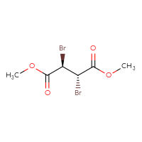 Chemical structure of 1,4-dimethyl (2R,3S)-2,3-dibromobutanedioate - CSSB14823704937