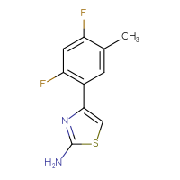 Chemical structure of 4-(2,4-difluoro-5-methylphenyl)-1,3-thiazol-2-amine - CSSB00000767091