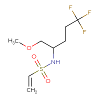 Chemical structure of N-(5,5,5-trifluoro-1-methoxypentan-2-yl)ethene-1-sulfonamide - CSMB21332125183