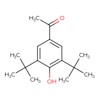 Chemical structure of 1-(3,5-di-tert-butyl-4-hydroxyphenyl)ethan-1-one - CSSB00000016274