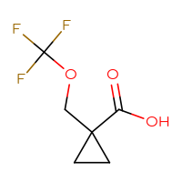 Chemical structure of 1-[(trifluoromethoxy)methyl]cyclopropane-1-carboxylic acid - CSSB00010759755