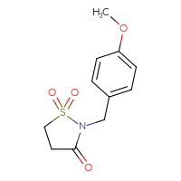 Chemical structure of 2-[(4-methoxyphenyl)methyl]-1λ⁶,2-thiazolidine-1,1,3-trione - CSSB00133310689