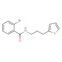 Chemical structure of 2-bromo-N-[3-(thiophen-2-yl)propyl]benzamide - CSSB02008012664