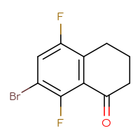 Chemical structure of 7-bromo-5,8-difluoro-1,2,3,4-tetrahydronaphthalen-1-one - CSSB00012024459