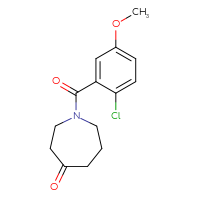 Chemical structure of 1-(2-chloro-5-methoxybenzoyl)azepan-4-one - CSSB06308361996