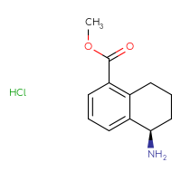 Chemical structure of methyl (5R)-5-amino-5,6,7,8-tetrahydronaphthalene-1-carboxylate hydrochloride - CSSB20504682903