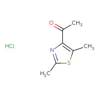 Chemical structure of 1-(2,5-dimethyl-1,3-thiazol-4-yl)ethan-1-one hydrochloride - CSSB00000691020