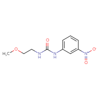 Chemical structure of 3-(2-methoxyethyl)-1-(3-nitrophenyl)urea - CSSB00046181030