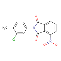 Chemical structure of 2-(3-chloro-4-methylphenyl)-4-nitro-2,3-dihydro-1H-isoindole-1,3-dione - CSSB00121672936