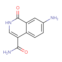 Chemical structure of 7-amino-1-oxo-1,2-dihydroisoquinoline-4-carboxamide - CSSB00000722490