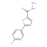 Chemical structure of 5-(4-fluorophenyl)thiophene-2-carbohydrazide - CSSB00000016793
