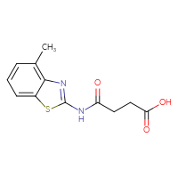 Chemical structure of 3-[(4-methyl-1,3-benzothiazol-2-yl)carbamoyl]propanoic acid - CSSB00015284075