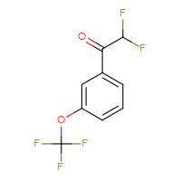 Chemical structure of 2,2-difluoro-1-[3-(trifluoromethoxy)phenyl]ethan-1-one - CSSB00013231939