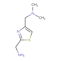 Chemical structure of 1-{4-[(dimethylamino)methyl]-1,3-thiazol-2-yl}methanamine - CSSB00011674204