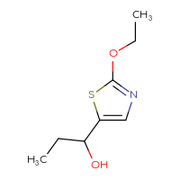 Chemical structure of 1-(2-ethoxy-1,3-thiazol-5-yl)propan-1-ol - CSSB02495519286
