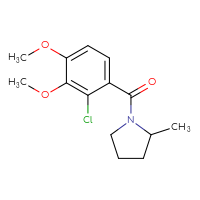 Chemical structure of 1-(2-chloro-3,4-dimethoxybenzoyl)-2-methylpyrrolidine - CSSB01565072932