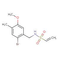 Chemical structure of N-[(2-bromo-5-methoxy-4-methylphenyl)methyl]ethene-1-sulfonamide - CSSB06454351153