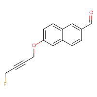 Chemical structure of 6-[(4-fluorobut-2-yn-1-yl)oxy]naphthalene-2-carbaldehyde - CSSB21332853952