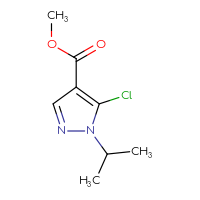 Chemical structure of methyl 5-chloro-1-(propan-2-yl)-1H-pyrazole-4-carboxylate - CSSB00046328148