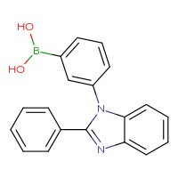 Chemical structure of [3-(2-phenyl-1H-1,3-benzodiazol-1-yl)phenyl]boronic acid - CSSB03436536801