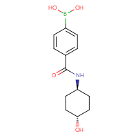 Chemical structure of (4-{[(1r,4r)-4-hydroxycyclohexyl]carbamoyl}phenyl)boronic acid - CSSB00020631187