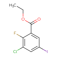 Chemical structure of ethyl 3-chloro-2-fluoro-5-iodobenzoate - CSSB00012920562