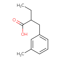 Chemical structure of 2-[(3-methylphenyl)methyl]butanoic acid - CSSB00011350229
