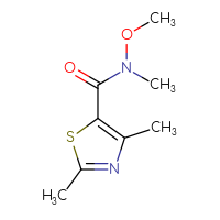 Chemical structure of N-methoxy-N,2,4-trimethyl-1,3-thiazole-5-carboxamide - CSSB00000174165