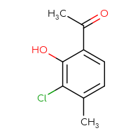 Chemical structure of 1-(3-chloro-2-hydroxy-4-methylphenyl)ethan-1-one - CSSB00010670255