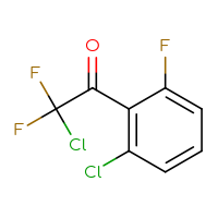 Chemical structure of 2-chloro-1-(2-chloro-6-fluorophenyl)-2,2-difluoroethan-1-one - CSSB00014670868