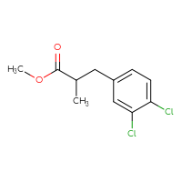 Chemical structure of methyl 3-(3,4-dichlorophenyl)-2-methylpropanoate - CSSB01392470284