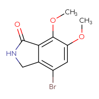 Chemical structure of 4-bromo-6,7-dimethoxy-2,3-dihydro-1H-isoindol-1-one - CSSB00010205312