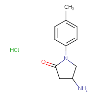 Chemical structure of 4-amino-1-(4-methylphenyl)pyrrolidin-2-one hydrochloride - CSSB00015185325