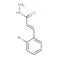 Chemical structure of (2E)-3-(2-bromophenyl)-N-methylprop-2-enamide - CSSB00016296399