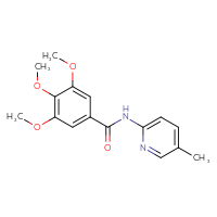 Chemical structure of 3,4,5-trimethoxy-N-(5-methylpyridin-2-yl)benzamide - CSSB00026581917