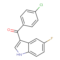 Chemical structure of 3-(4-chlorobenzoyl)-5-fluoro-1H-indole - CSSB00008147946