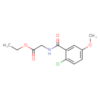 Chemical structure of ethyl 2-[(2-chloro-5-methoxyphenyl)formamido]acetate - CSSB06287846223