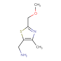 Chemical structure of 1-[2-(methoxymethyl)-4-methyl-1,3-thiazol-5-yl]methanamine - CSSB00011671208