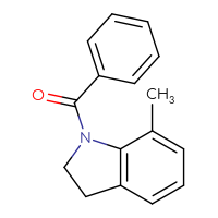 Chemical structure of 1-benzoyl-7-methyl-2,3-dihydro-1H-indole - CSSB01999949010