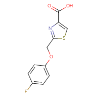 Chemical structure of 2-[(4-fluorophenoxy)methyl]-1,3-thiazole-4-carboxylic acid - CSSB00000736471