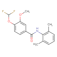 Chemical structure of 4-(difluoromethoxy)-N-(2,6-dimethylphenyl)-3-methoxybenzamide - CSSB00027978152