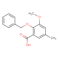 Chemical structure of 2-(benzyloxy)-3-methoxy-5-methylbenzoic acid - CSSB14922403668
