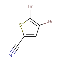 Chemical structure of 4,5-dibromothiophene-2-carbonitrile - CSSB00012356999