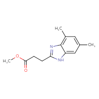 Chemical structure of methyl 3-(4,6-dimethyl-1H-1,3-benzodiazol-2-yl)propanoate - CSSB15038263982