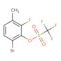 Chemical structure of 6-bromo-2-fluoro-3-methylphenyl trifluoromethanesulfonate - CSSB20774714770