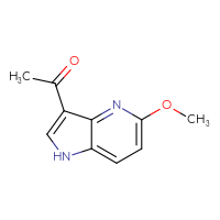 Chemical structure of 1-{5-methoxy-1H-pyrrolo[3,2-b]pyridin-3-yl}ethan-1-one - CSSB00009879905
