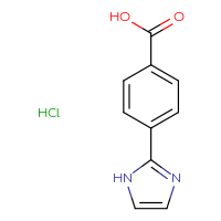 Chemical structure of 4-(1H-imidazol-2-yl)benzoic acid hydrochloride - CSSB00015190050